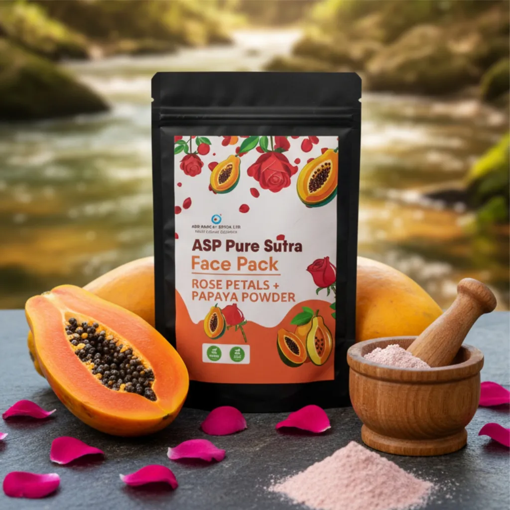 Asp Pure sutra Face pack Rose petals and Papaya
