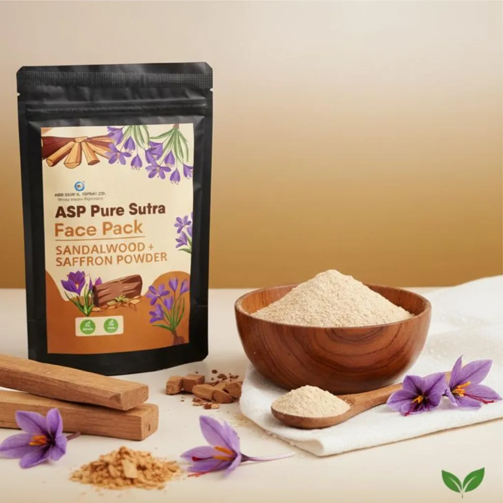 Asp Pure sutra Face pack Sandlwood and Safforn Pow