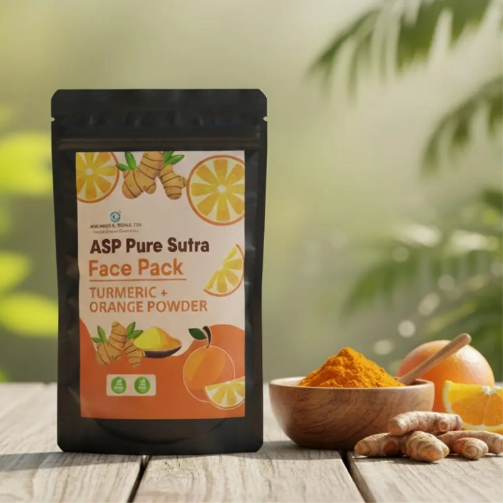 Asp Pure sutra Face pack Turmeric and orange powde